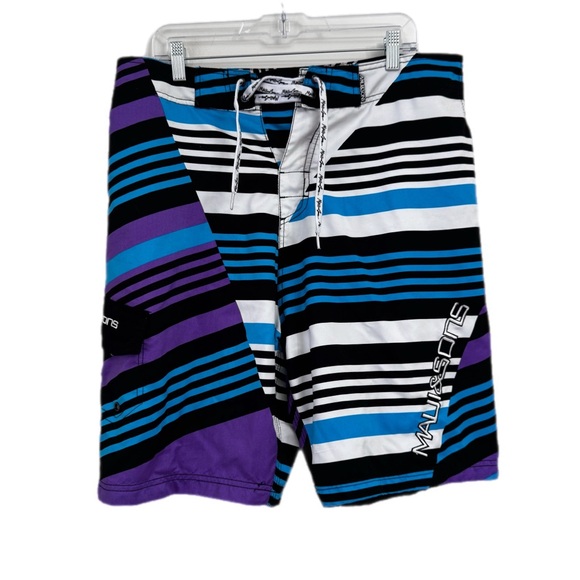 Maui and Sons Striped Men’s Swim Shorts size 34 - Picture 1 of 9